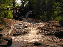 Last picture of Penny at Raleigh Falls